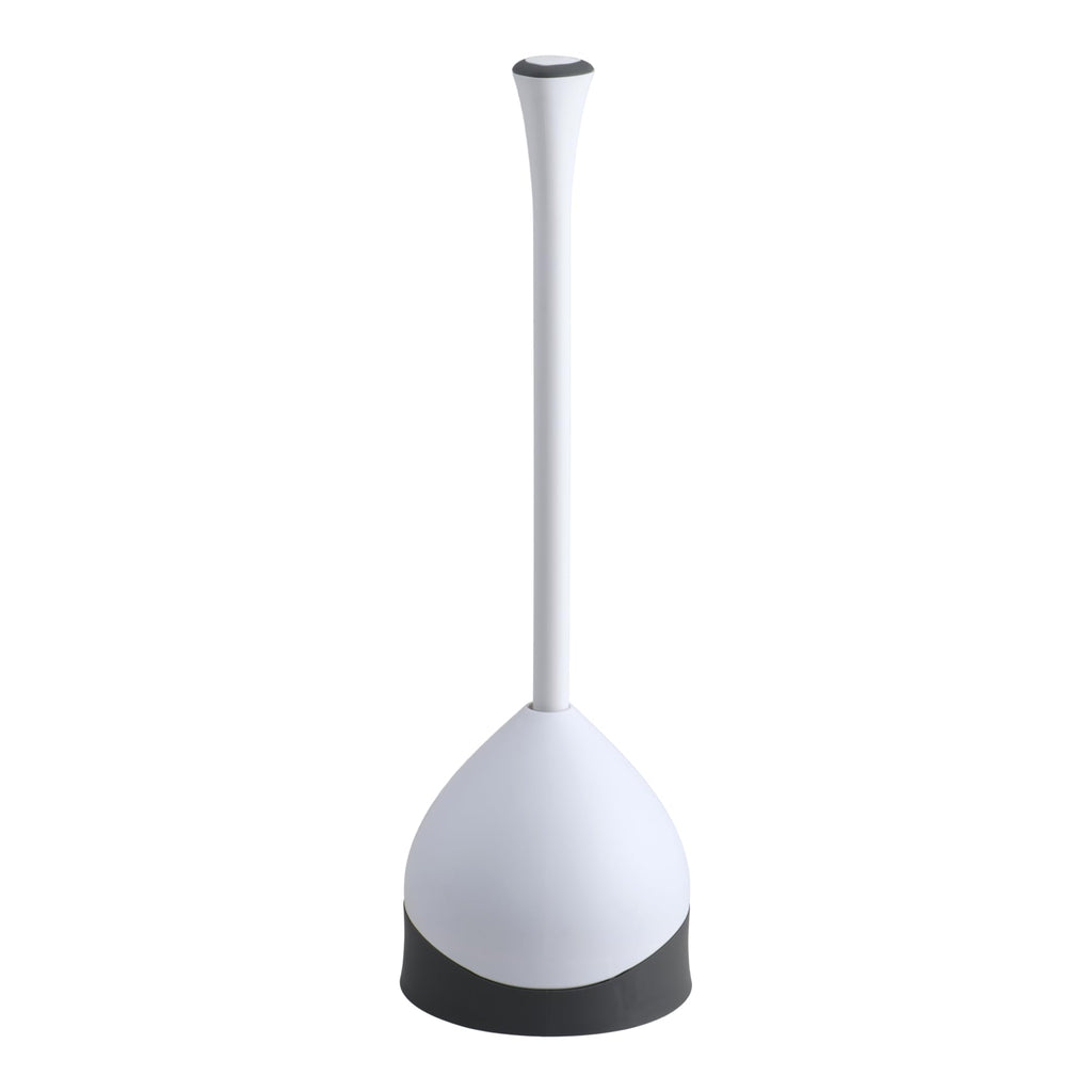 Heavy-Duty Toilet Plunger with Hideaway Holder, White Z25297