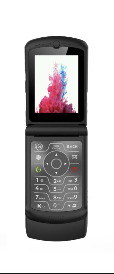 4G LTE Flip Phone, Android 11 Go, Dual Screens, 2GB RAM 16GB Storage A1674