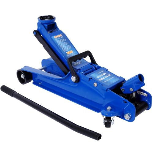 Heavy-Duty Steel Racing Floor Jack 2.5 Ton Blue A878889