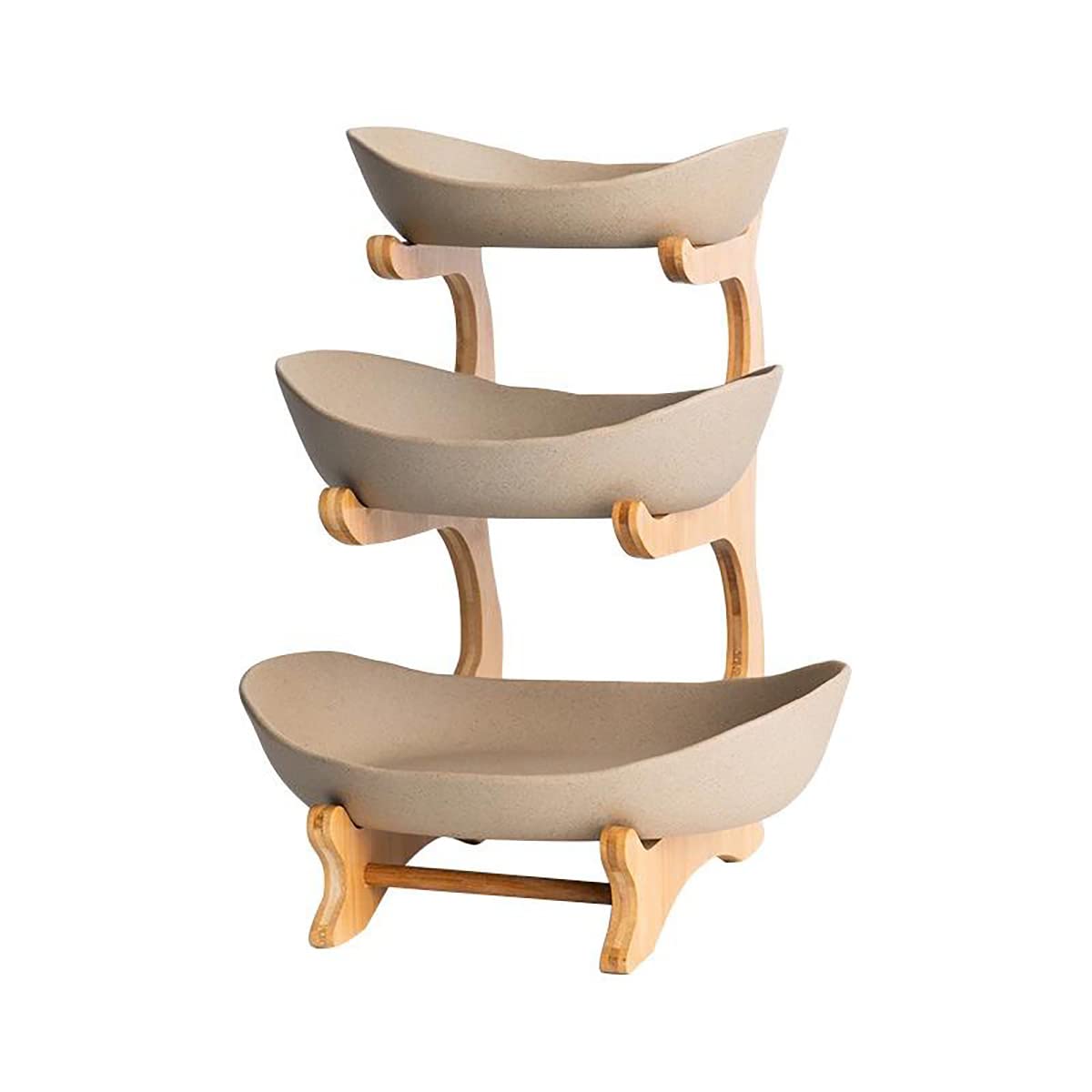 3 Tier Ceramic Fruit Basket with Holder E3837