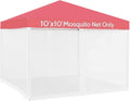 Mosquito Net 4-Panel Canopy Screen Wall with Zipper White I7667