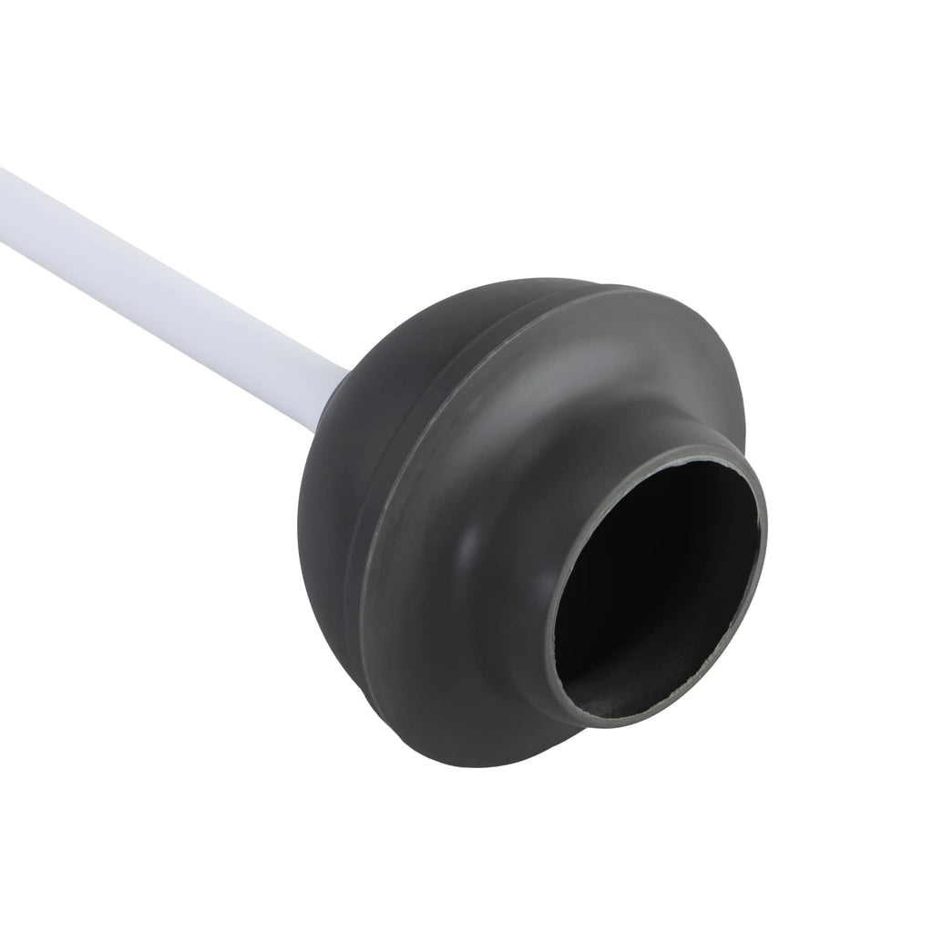 Heavy-Duty Toilet Plunger with Hideaway Holder, White Z25297