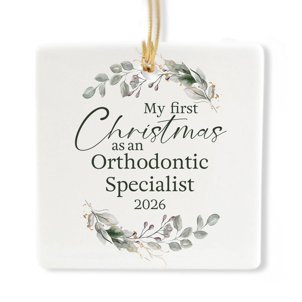 Ceramic 3-inch Square Ornament T154