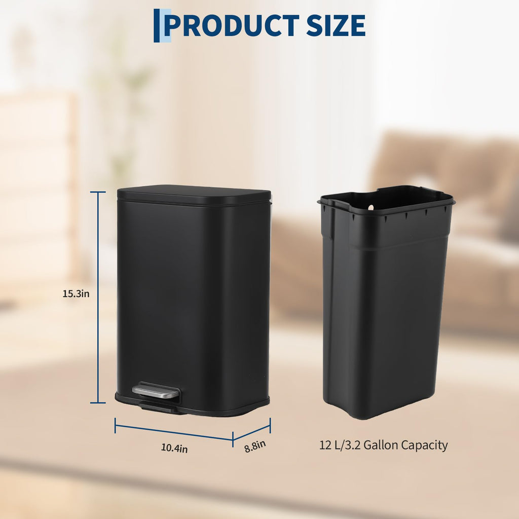 Step Trash Can 3.2 gal Soft-Close Z379