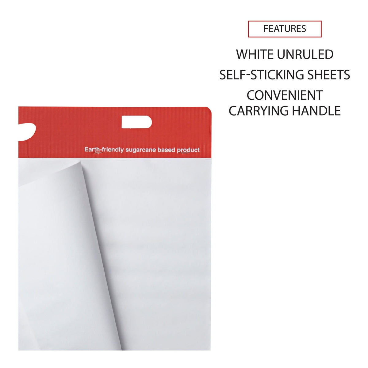 Self Stick Easel Pads, Unruled, 25 x 30, White, 30-Sheet, Case of 2 Q653
