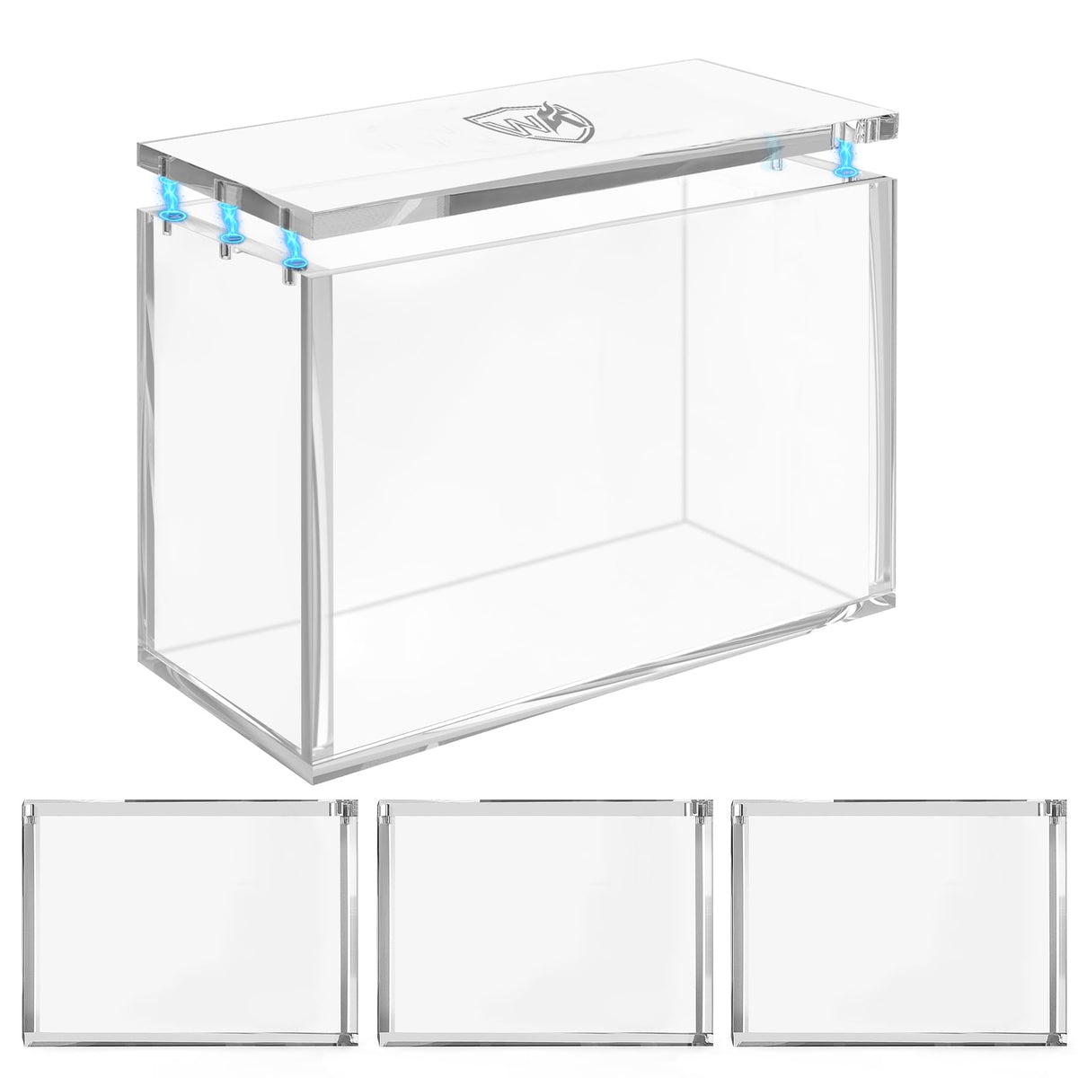 Acrylic Case 3 Pack, 8mm Magnetic Lid K39485