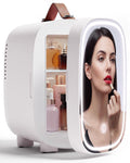 4 Liter 6 Can Portable Mini Fridge with LED Mirror C731916