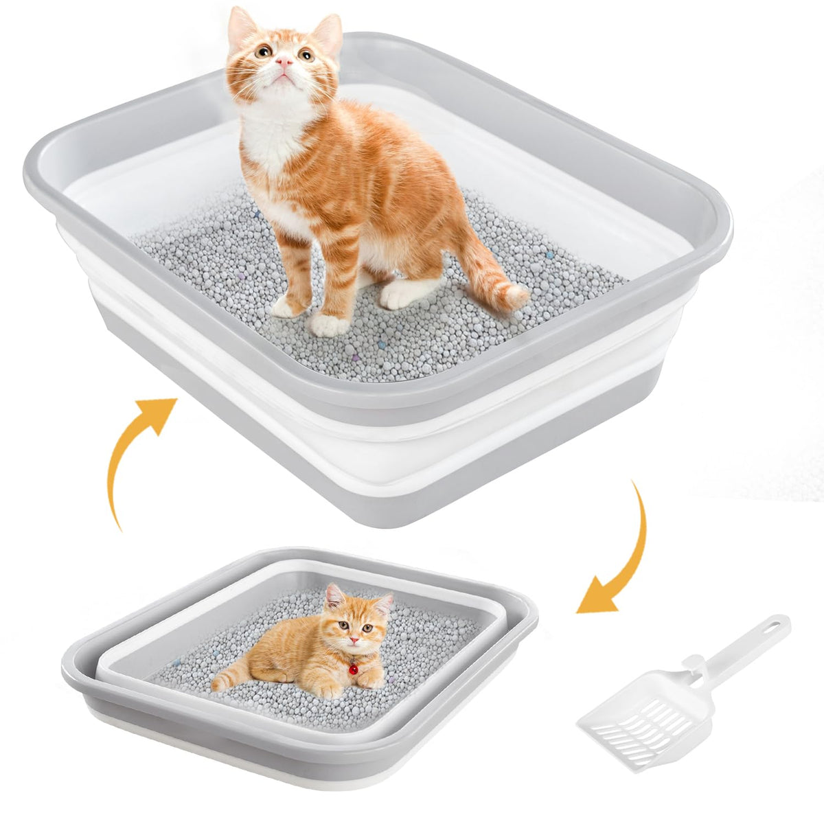 Collapsible Open Cat Litter Box L26434