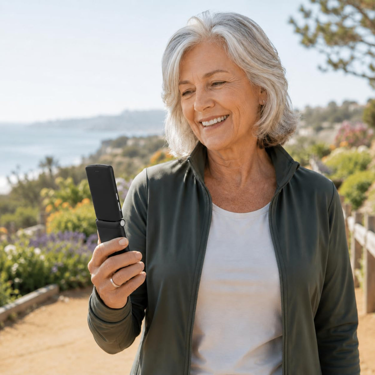 4G LTE Flip Phone, Android 11 Go, Dual Screens, 2GB RAM 16GB Storage A1674