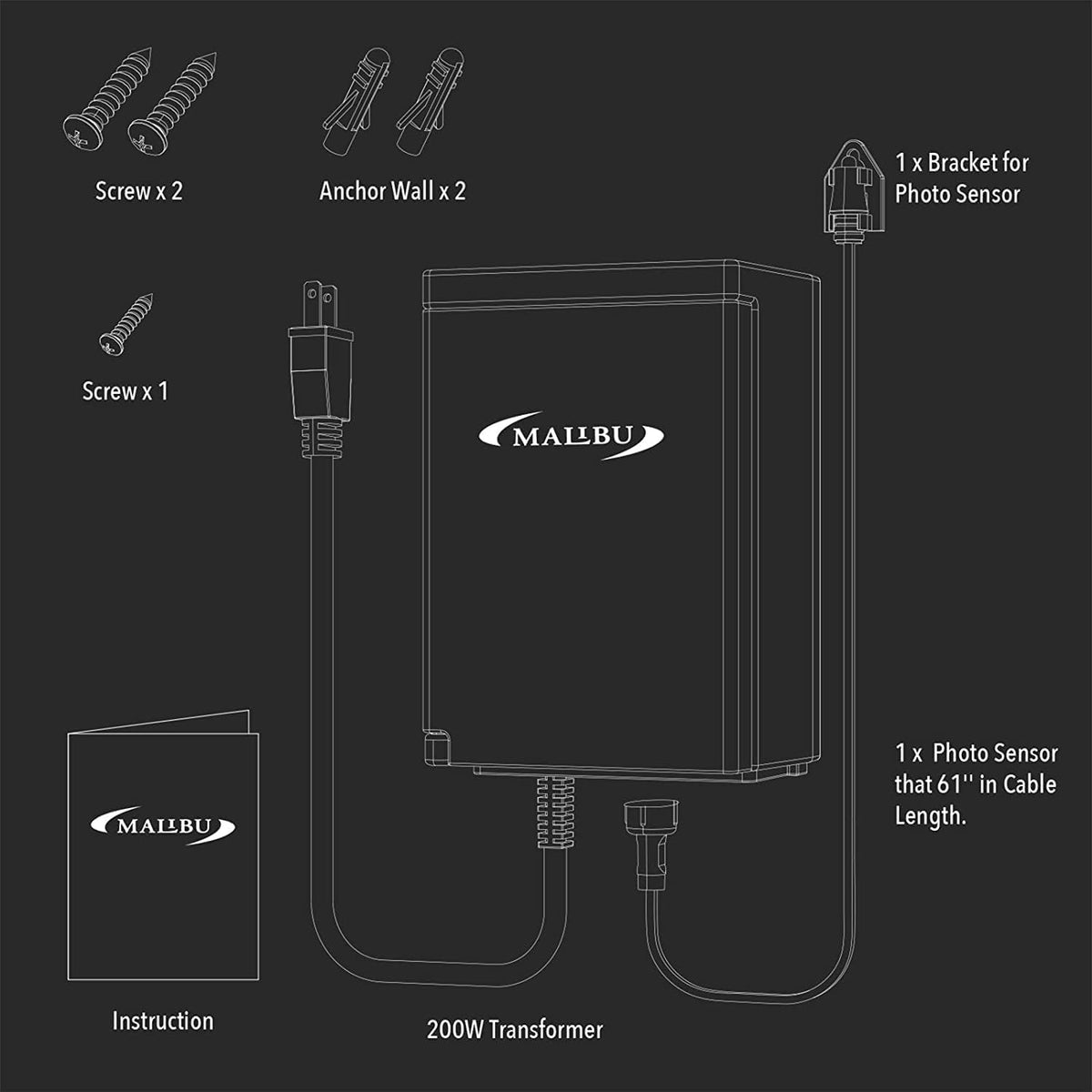 200W Low Voltage Landscape Lighting Transformer E248865