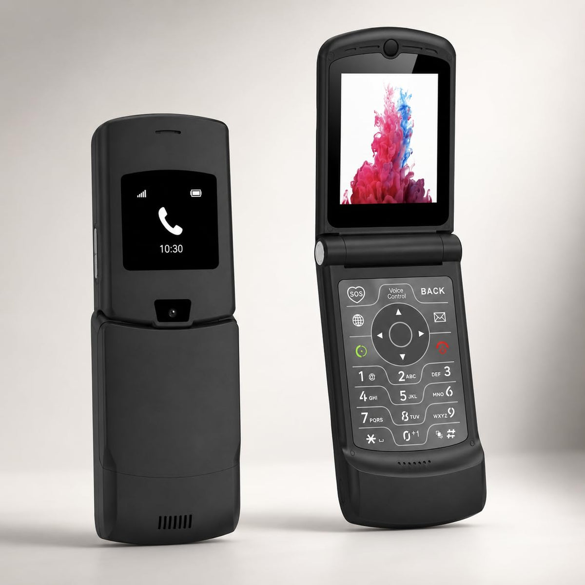 4G LTE Flip Phone, Android 11 Go, Dual Screens, 2GB RAM 16GB Storage A1674