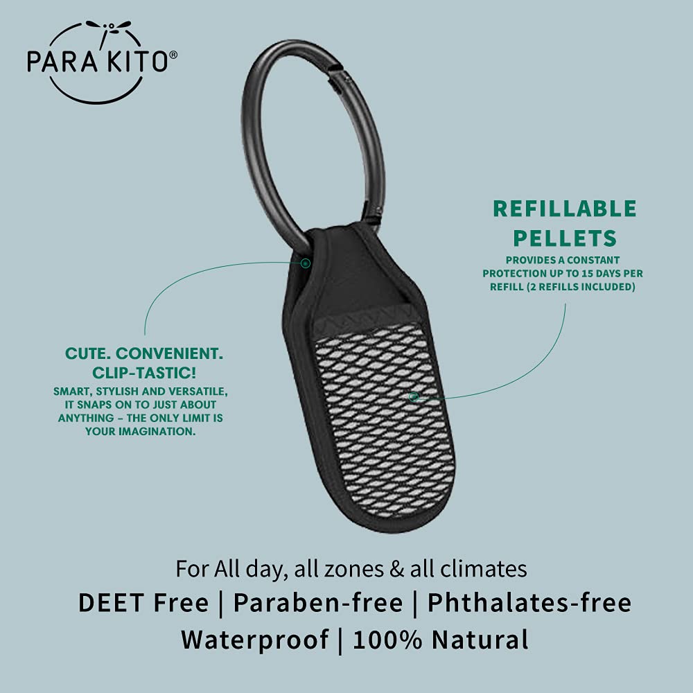 Mosquito Insect & Bug Repellent Clip with Natural Essential Oils Black X42887