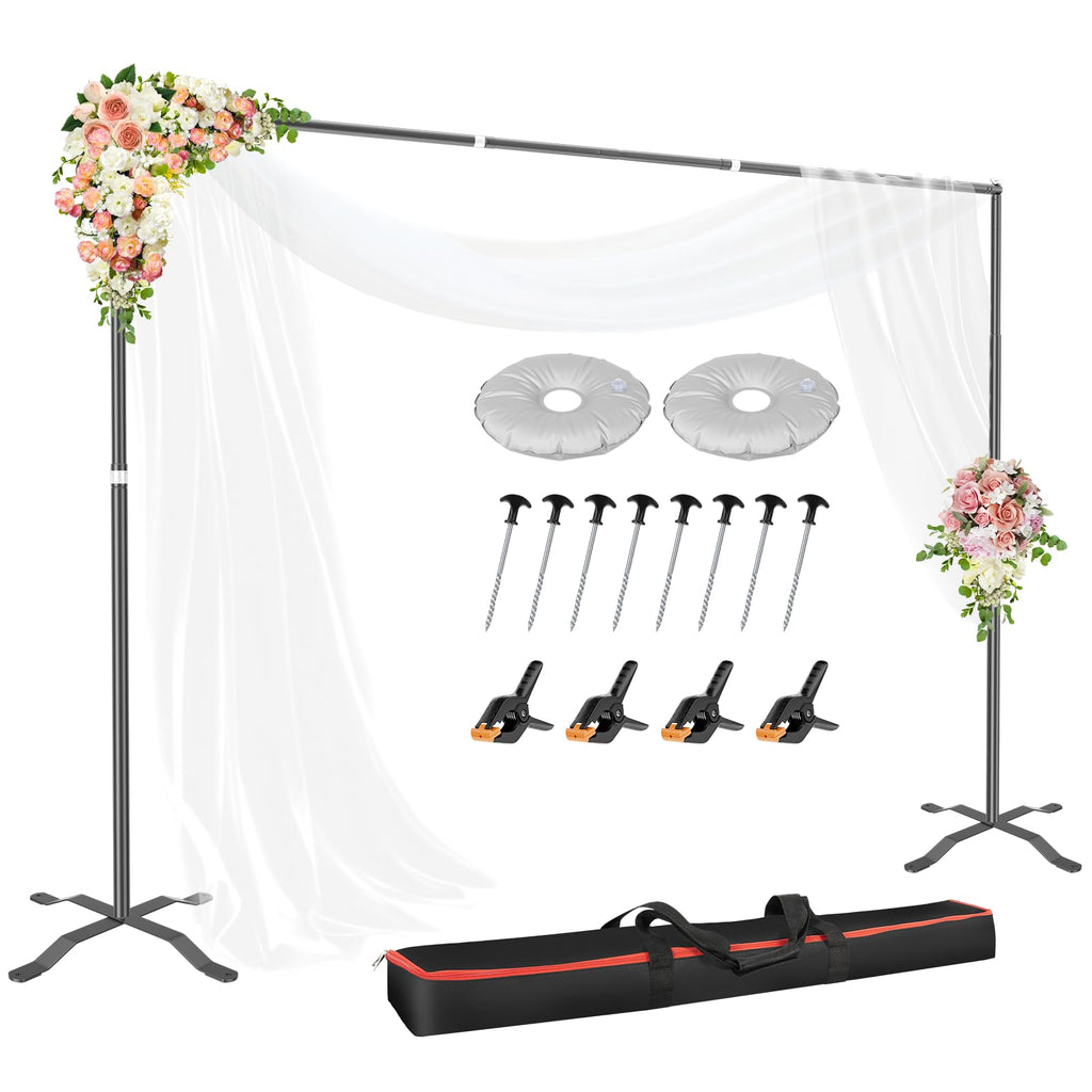 10x8.5FT Adjustable Backdrop Stand with Cross Base F820