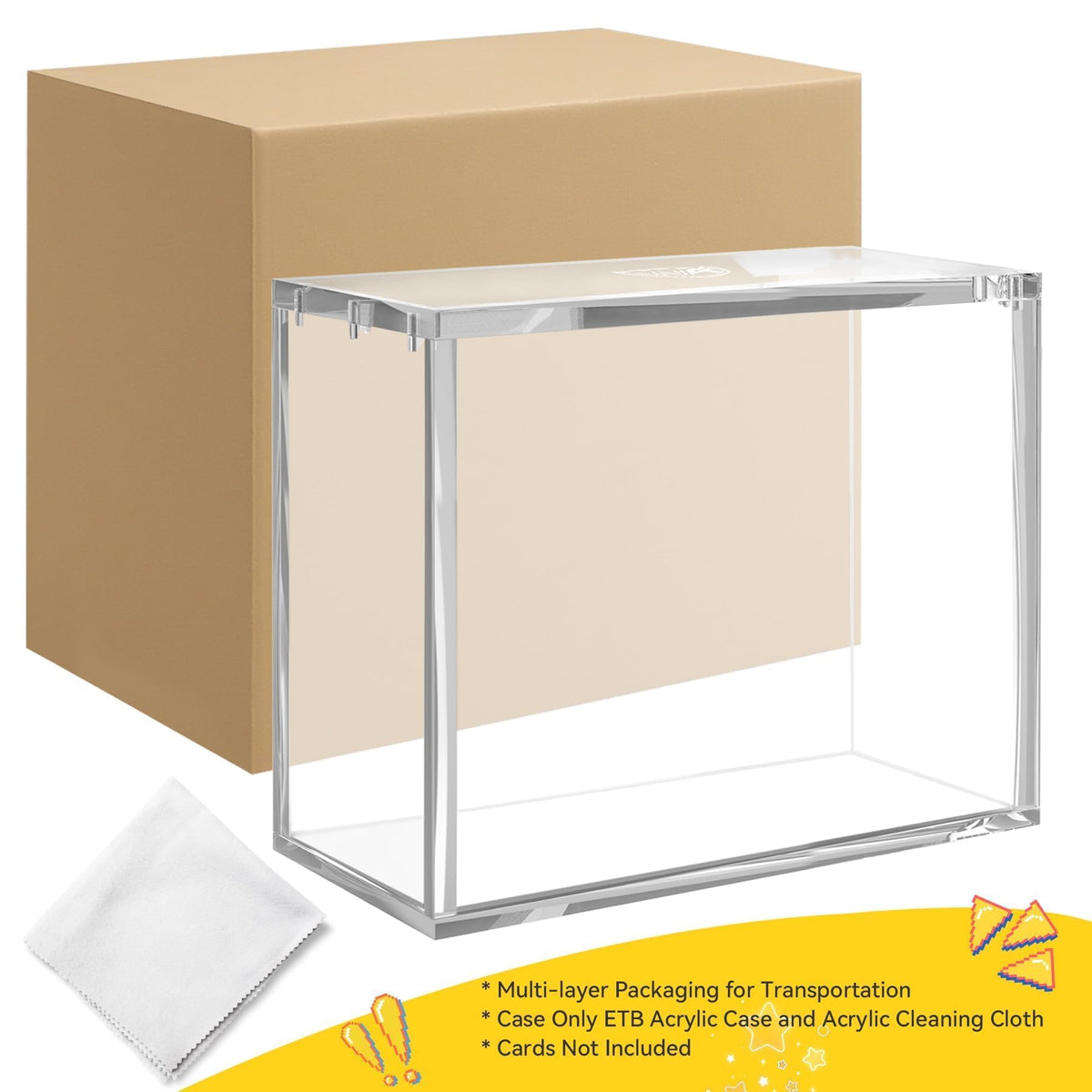 Acrylic Case 3 Pack, 8mm Magnetic Lid K39485
