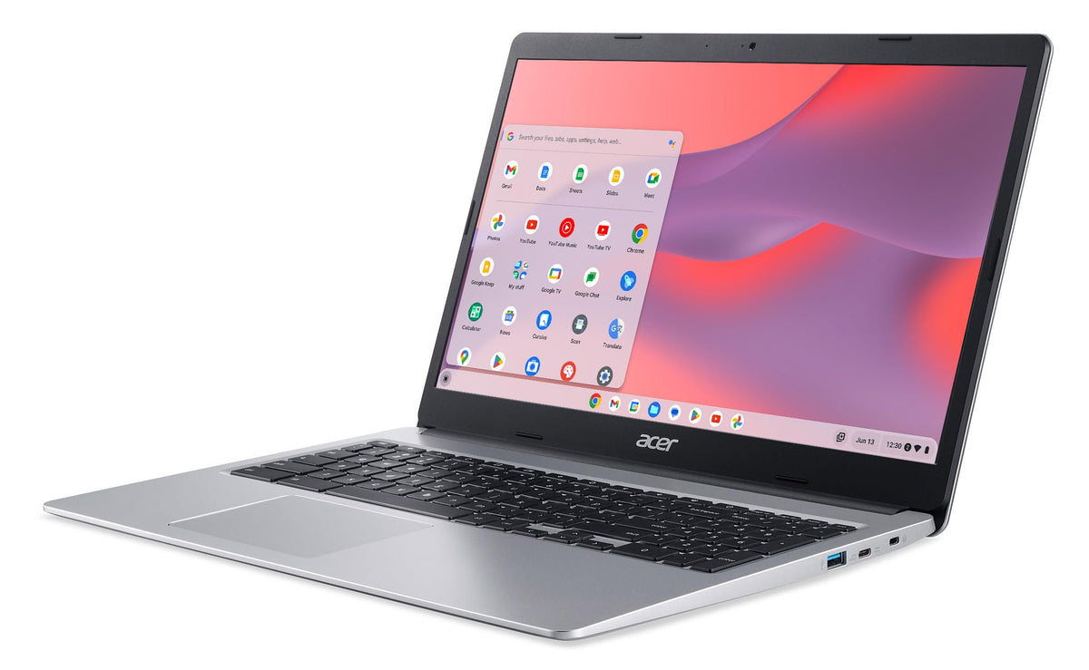 Chromebook 315 Laptop Intel Celeron N4000 15.6 HD 4GB 64GB eMMC Chrome OS Pure Silver J32400