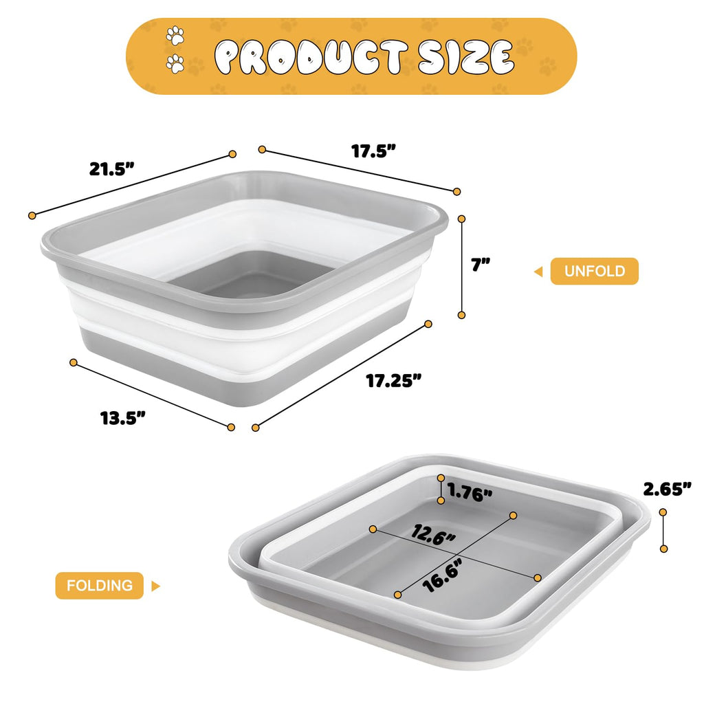 Collapsible Open Cat Litter Box L26434