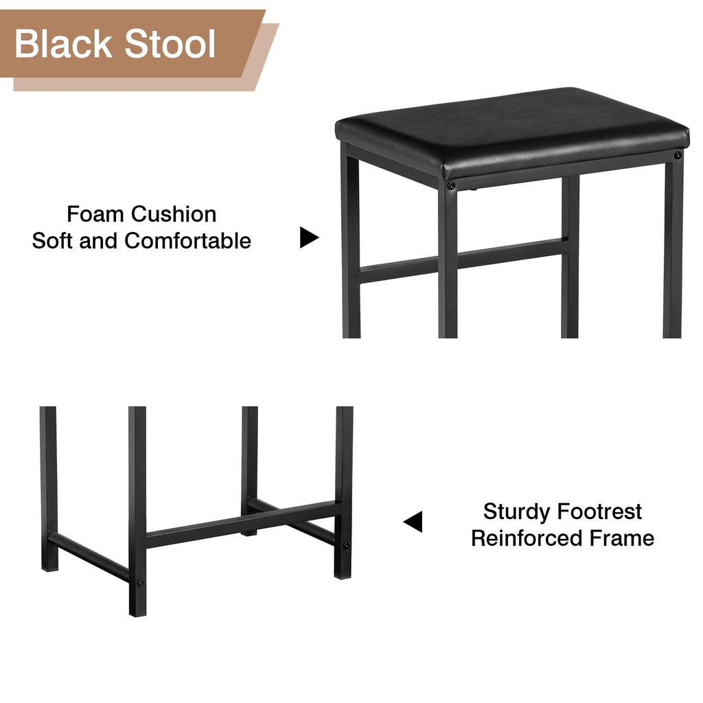 Black Adjustable Drafting Table with 2 Storage Drawers and Stool T5467