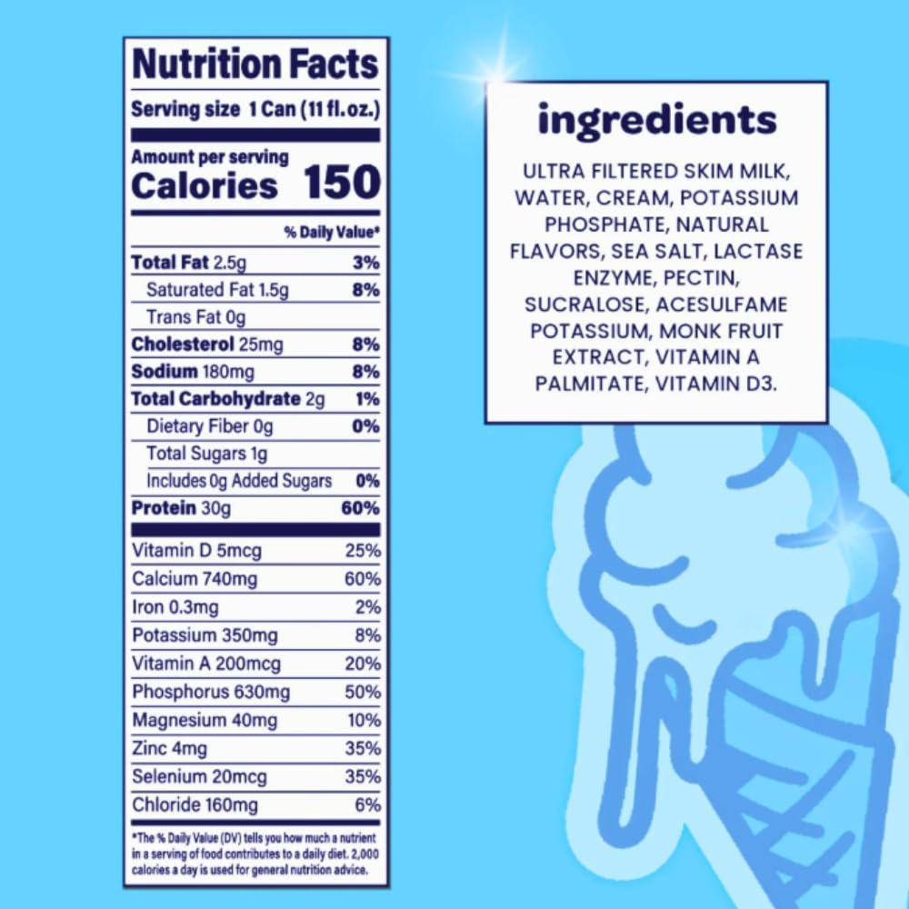 High Protein Shake Variety Pack, 30g Protein, 12 Pack J165035