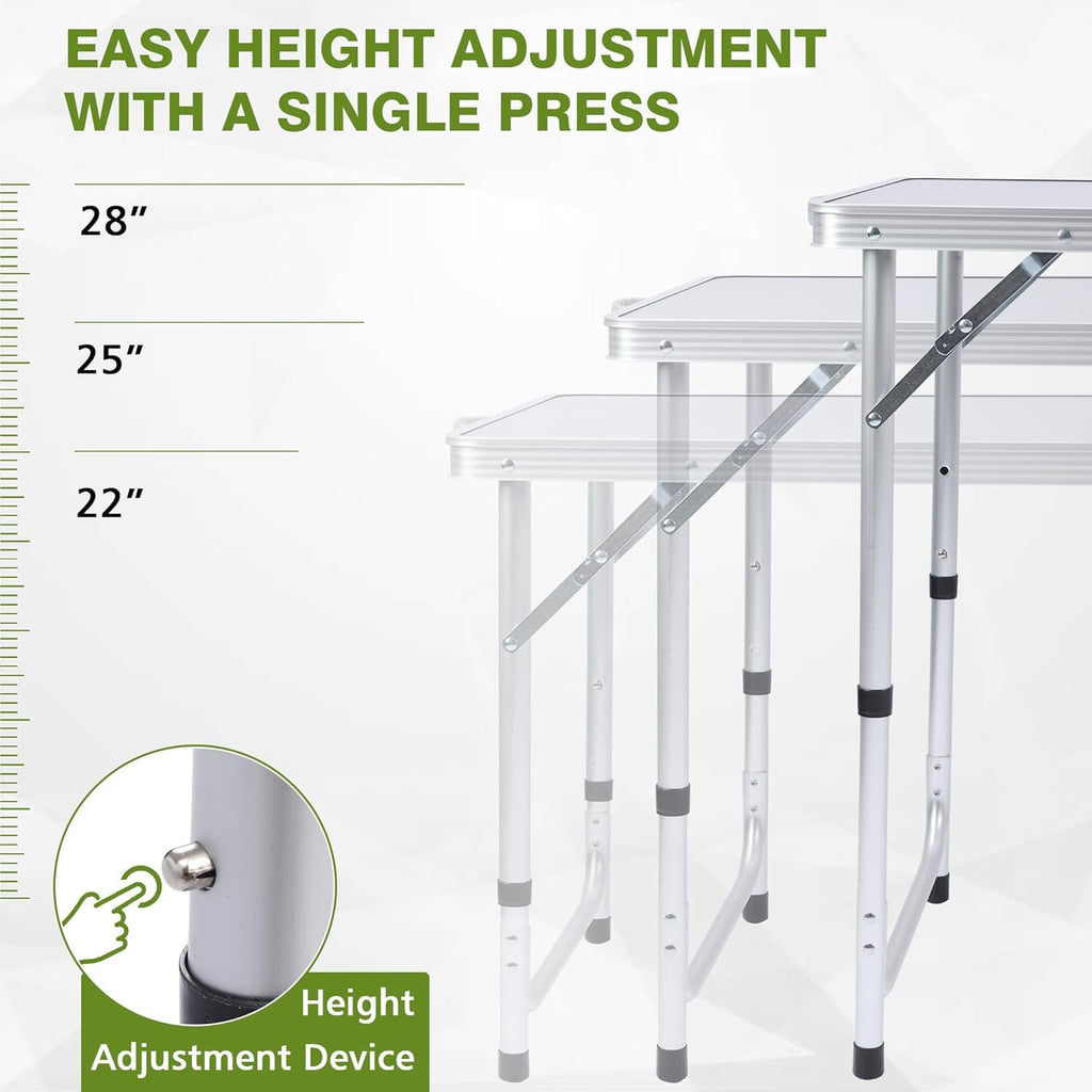 Camping Table with Storage Gray A427763