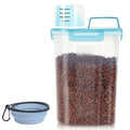 3-5Lbs/3Qt Plastic Pet Food Storage Container with Foldable Bowl R575
