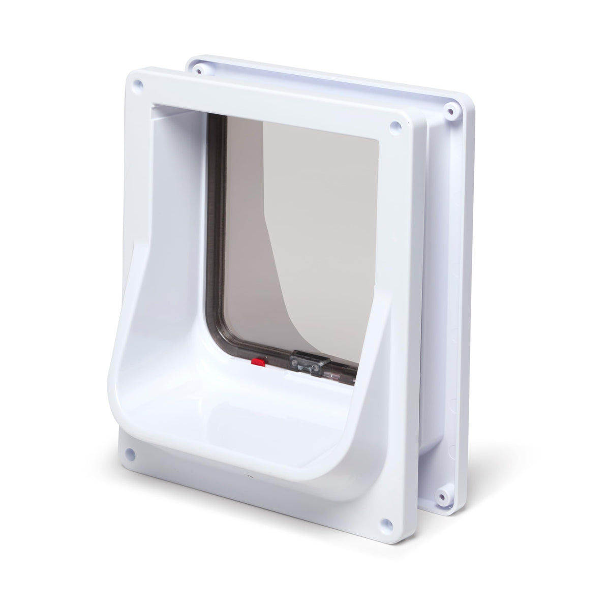Electromagnetic 4-Way-Locking Cat Flap with 2 Collar Keys White S430