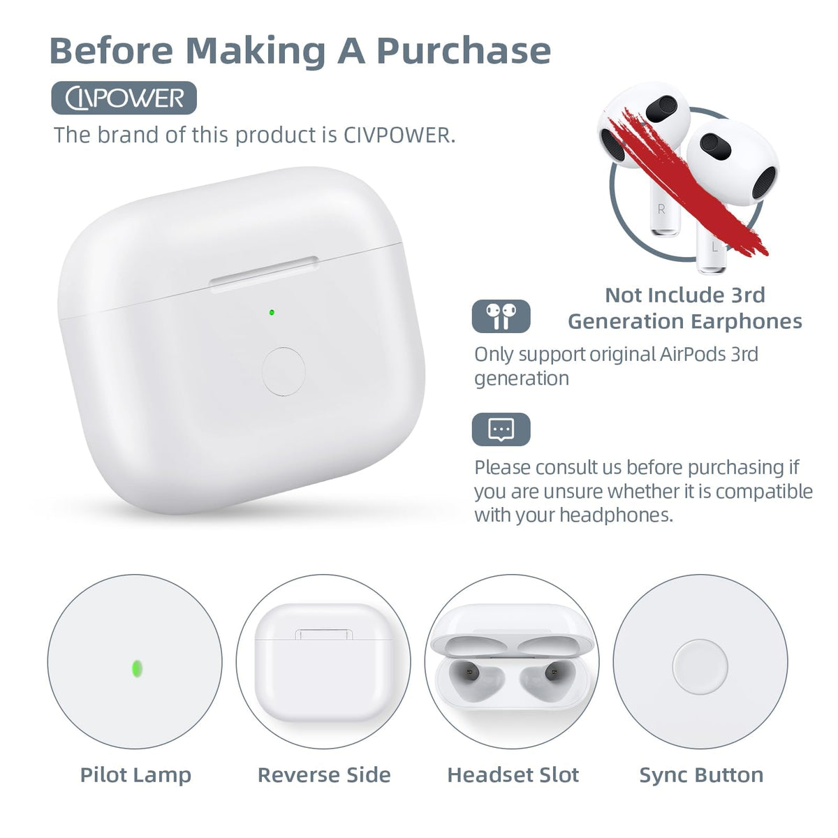Replacement Charging Case H626