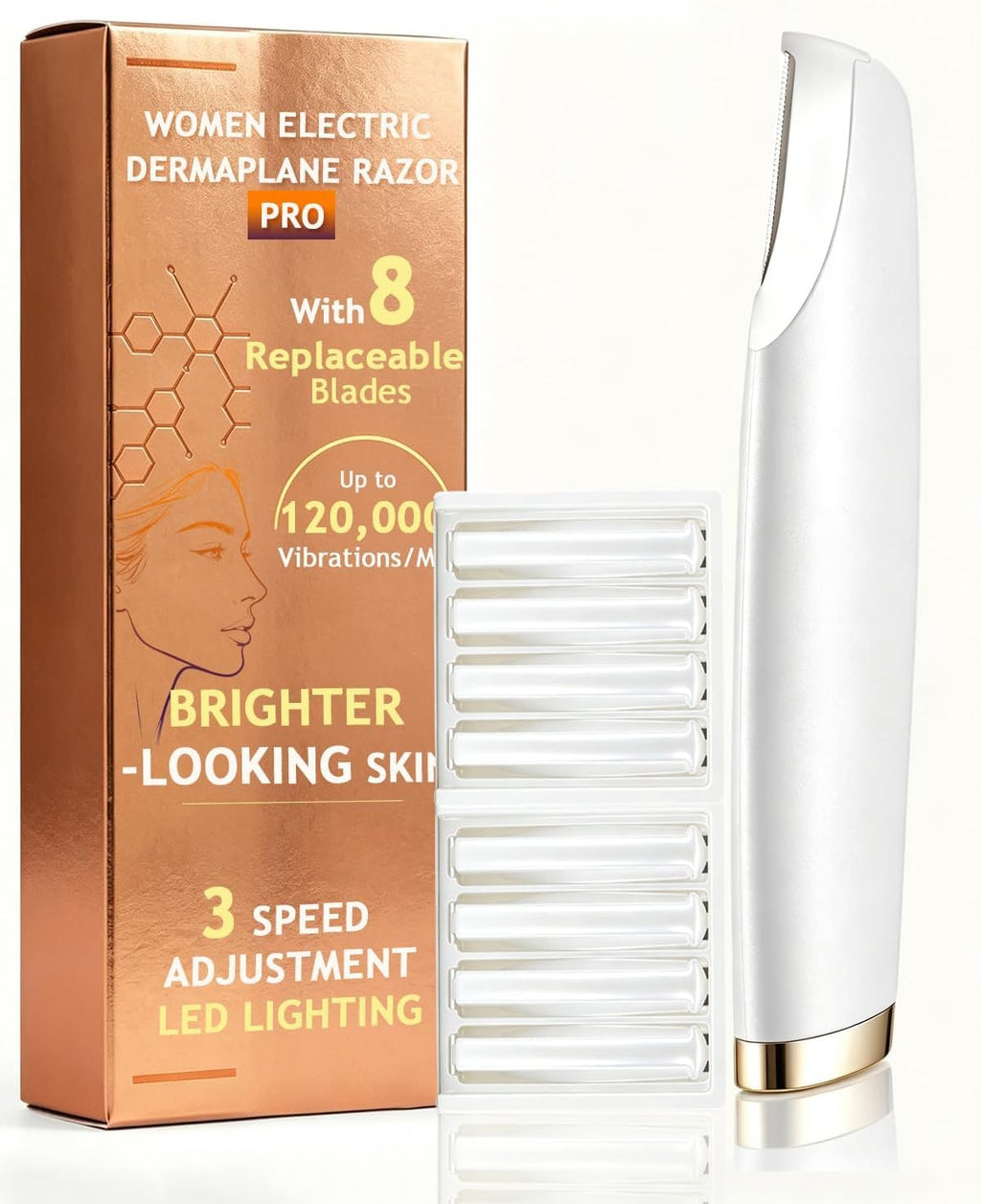 Dermaplane Razor with 9 Refill Blade M7714