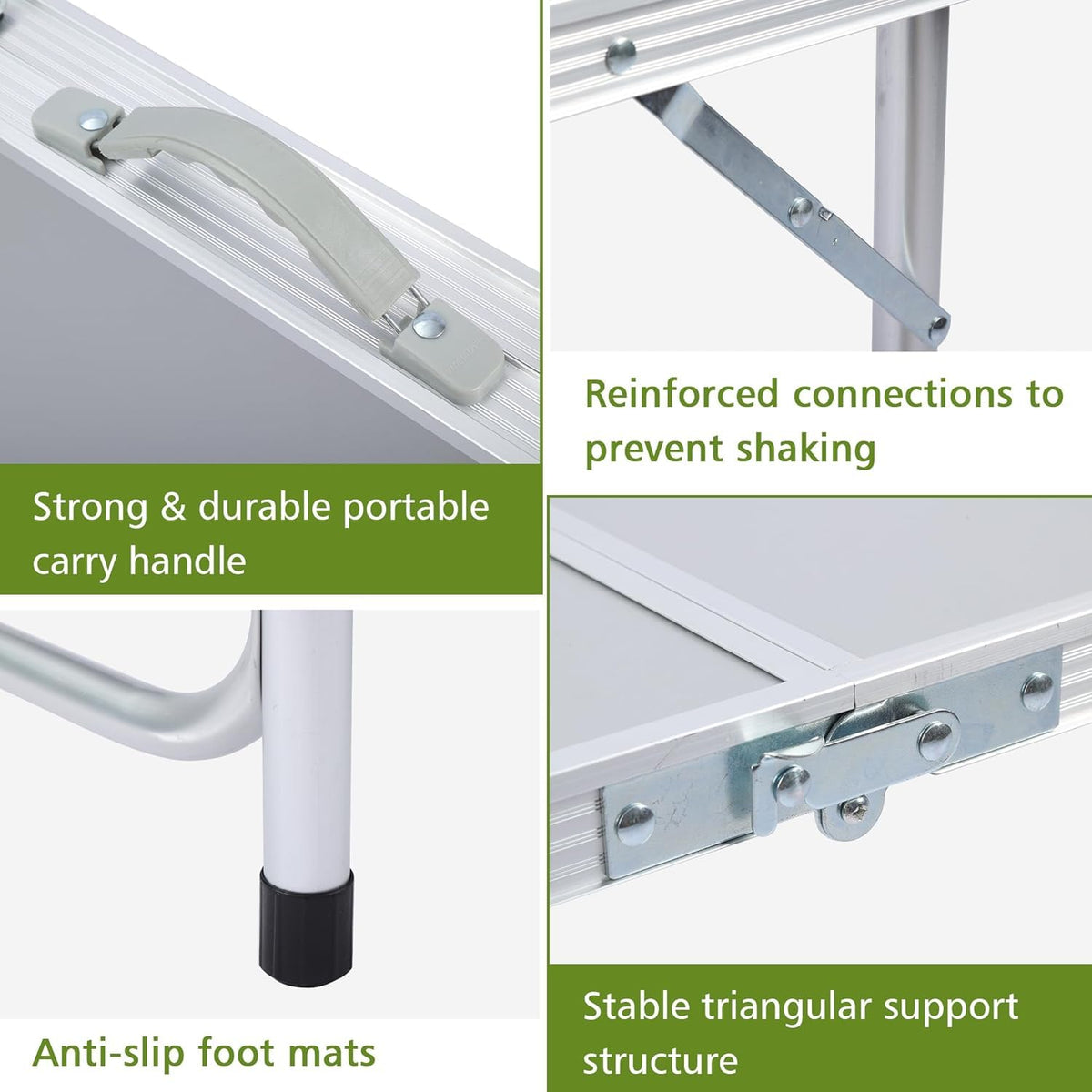 Camping Table with Storage Gray A427763