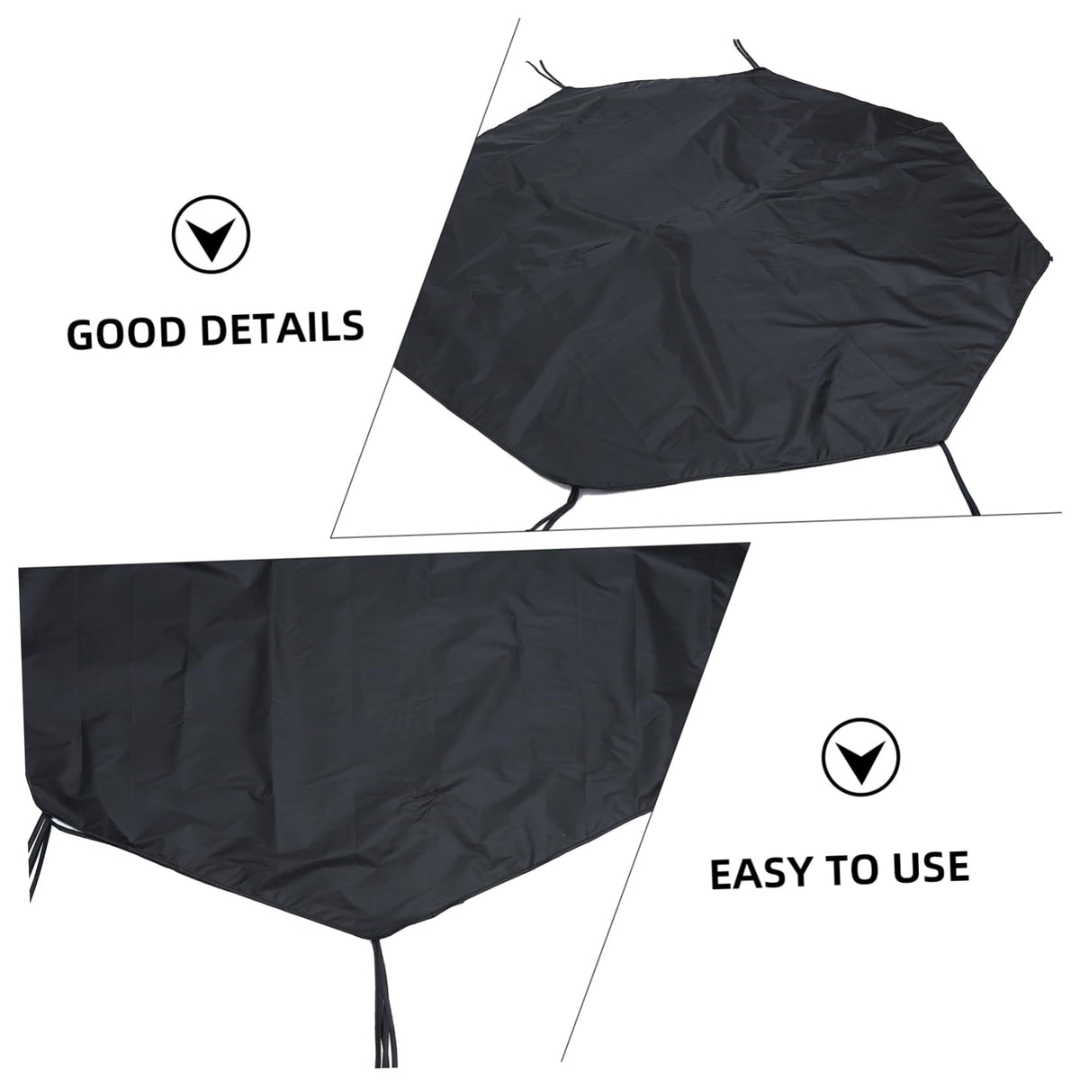 Sunproof Waterproof Dog Playpen Roof Cover Black Y60559