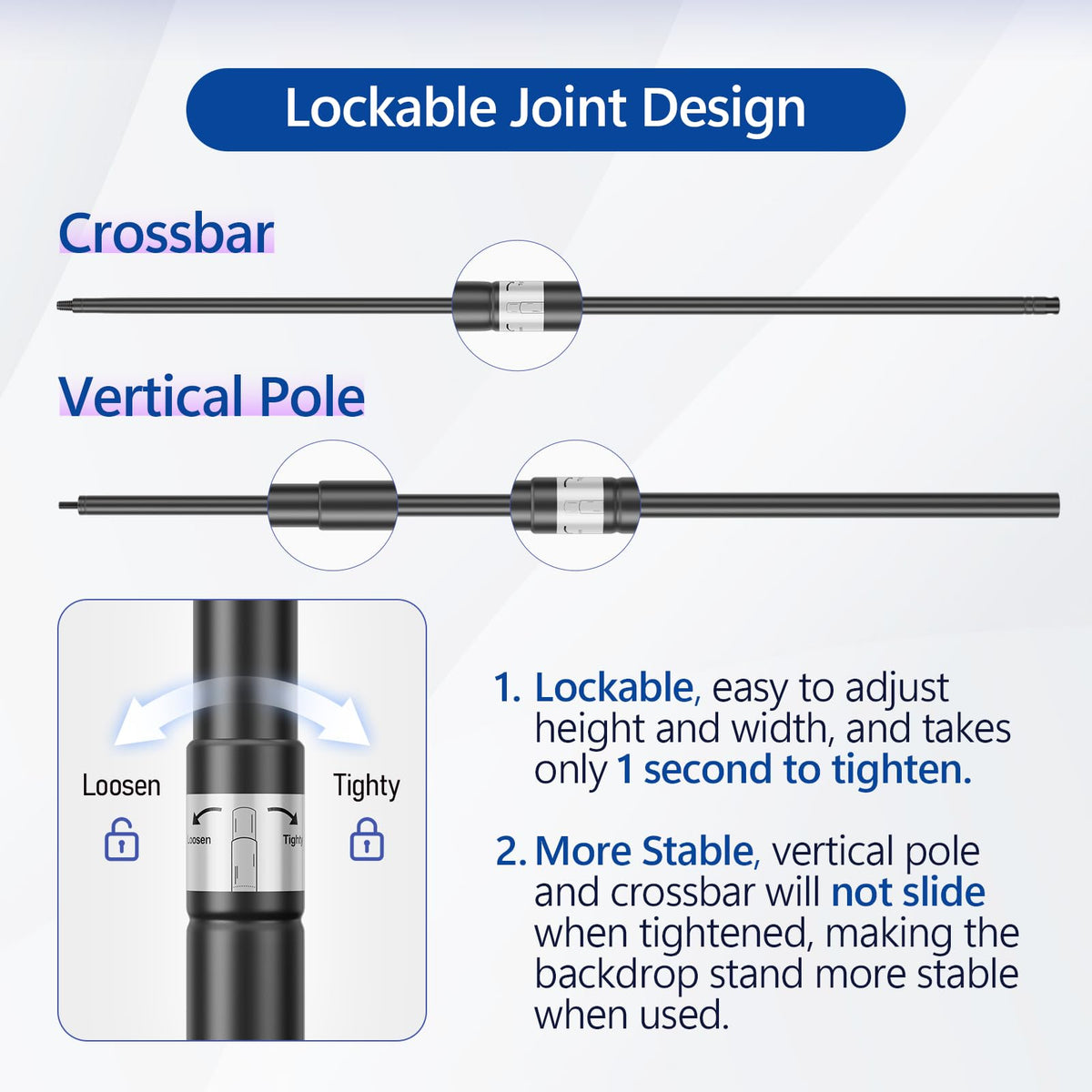 10x8.5FT Adjustable Backdrop Stand with Cross Base F820