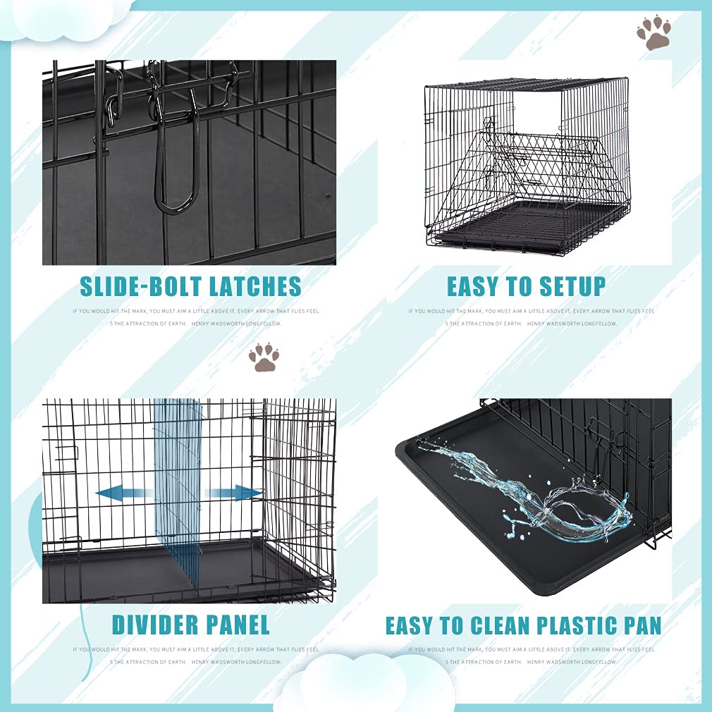 Black Metal Dog Crate R548612