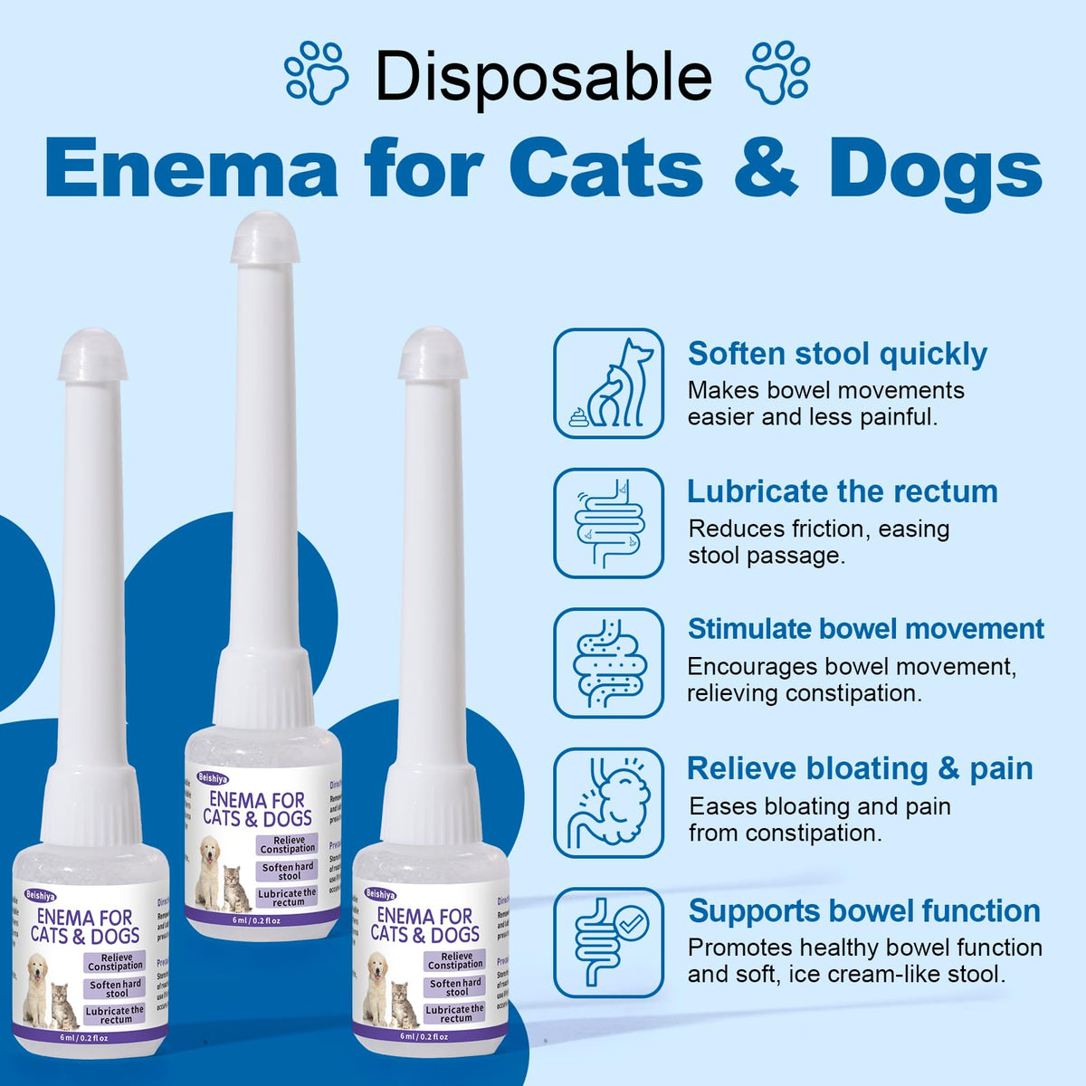 Disposable Enema for Cats & Dogs 6 mL Syringe 3 Pack R26424