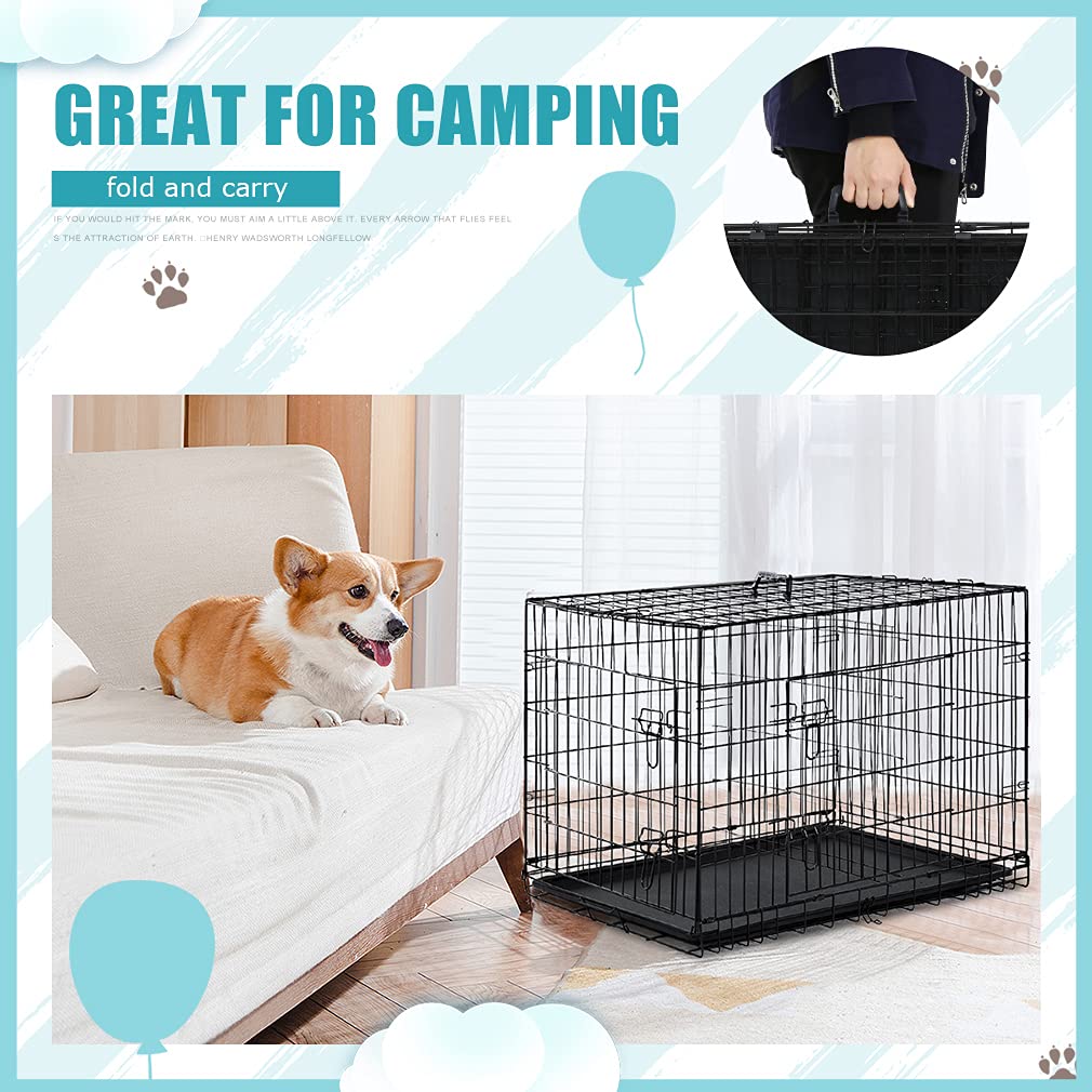 Black Metal Dog Crate R548612