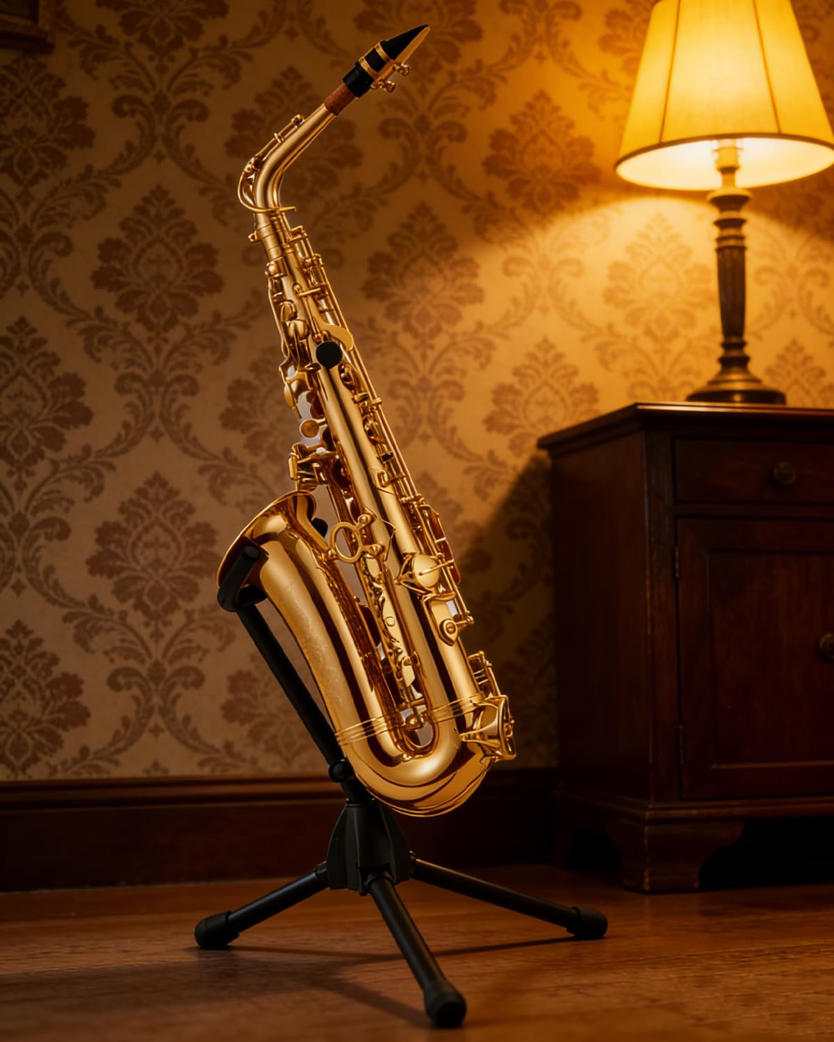 Alto Saxophone Brass Student Beginner Kit with Hard Case Z4682
