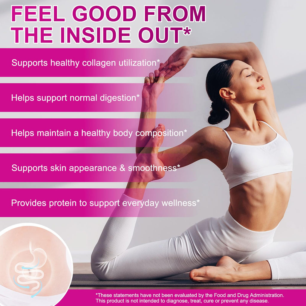 Unflavored Hydrolyzed Collagen Peptides Powder 16 oz W58887