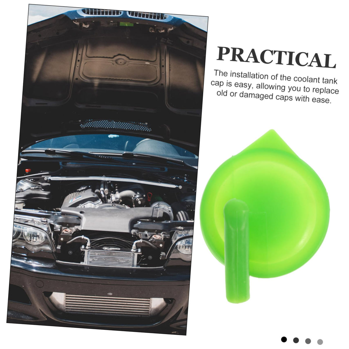 Coolant Reservoir Cap Replacement ABS Green N274