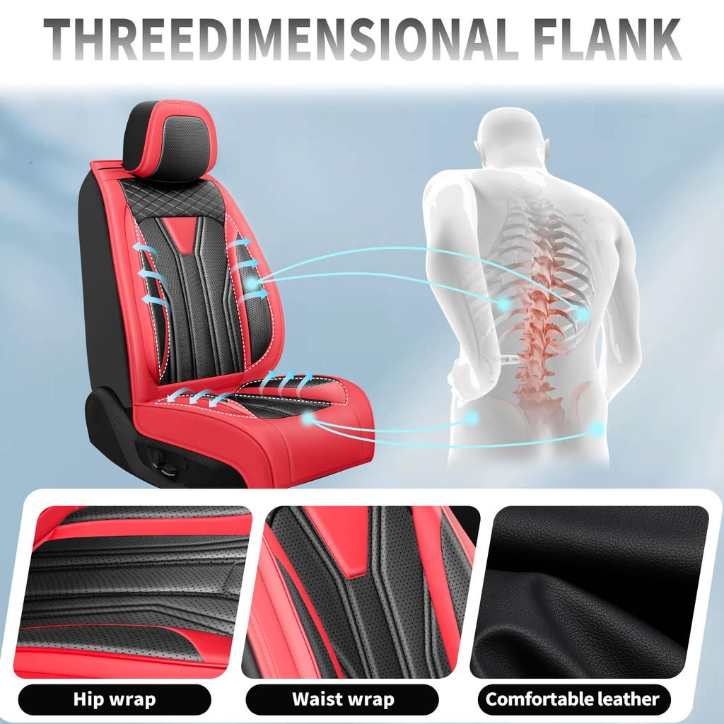 Car Seat Covers Red & Black N9992