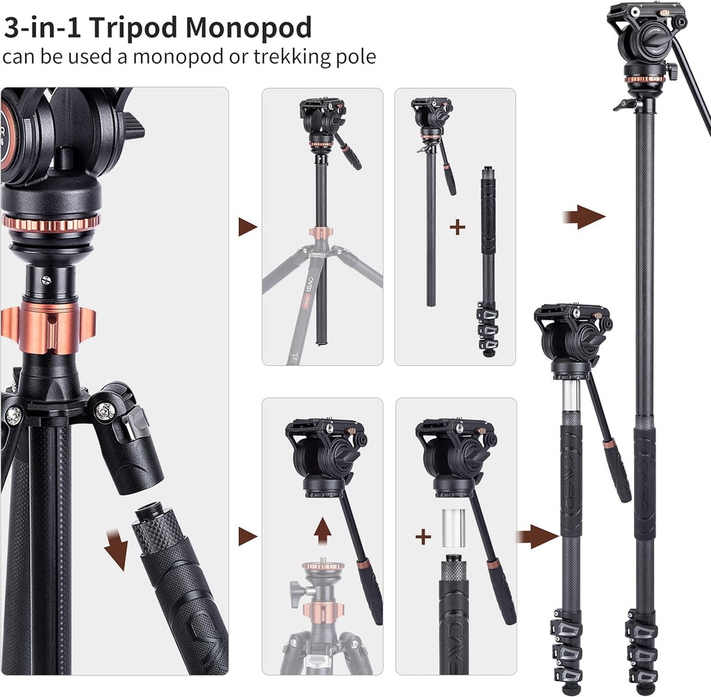 Carbon Fiber 4-Section Tripod M801067