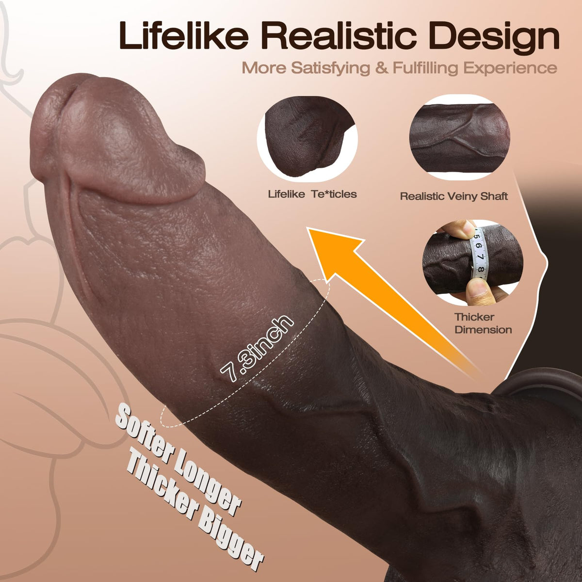 11.5 Inch Black Silicone Dildo R77933