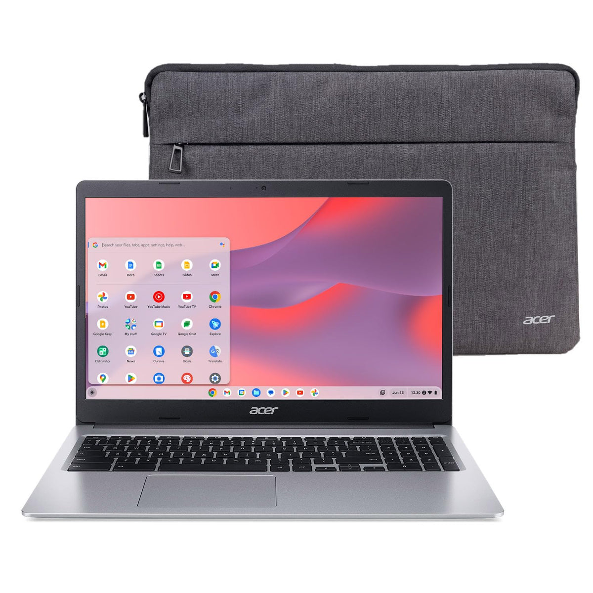 Chromebook 315 Laptop Intel Celeron N4000 15.6 HD 4GB 64GB eMMC Chrome OS Pure Silver J32400
