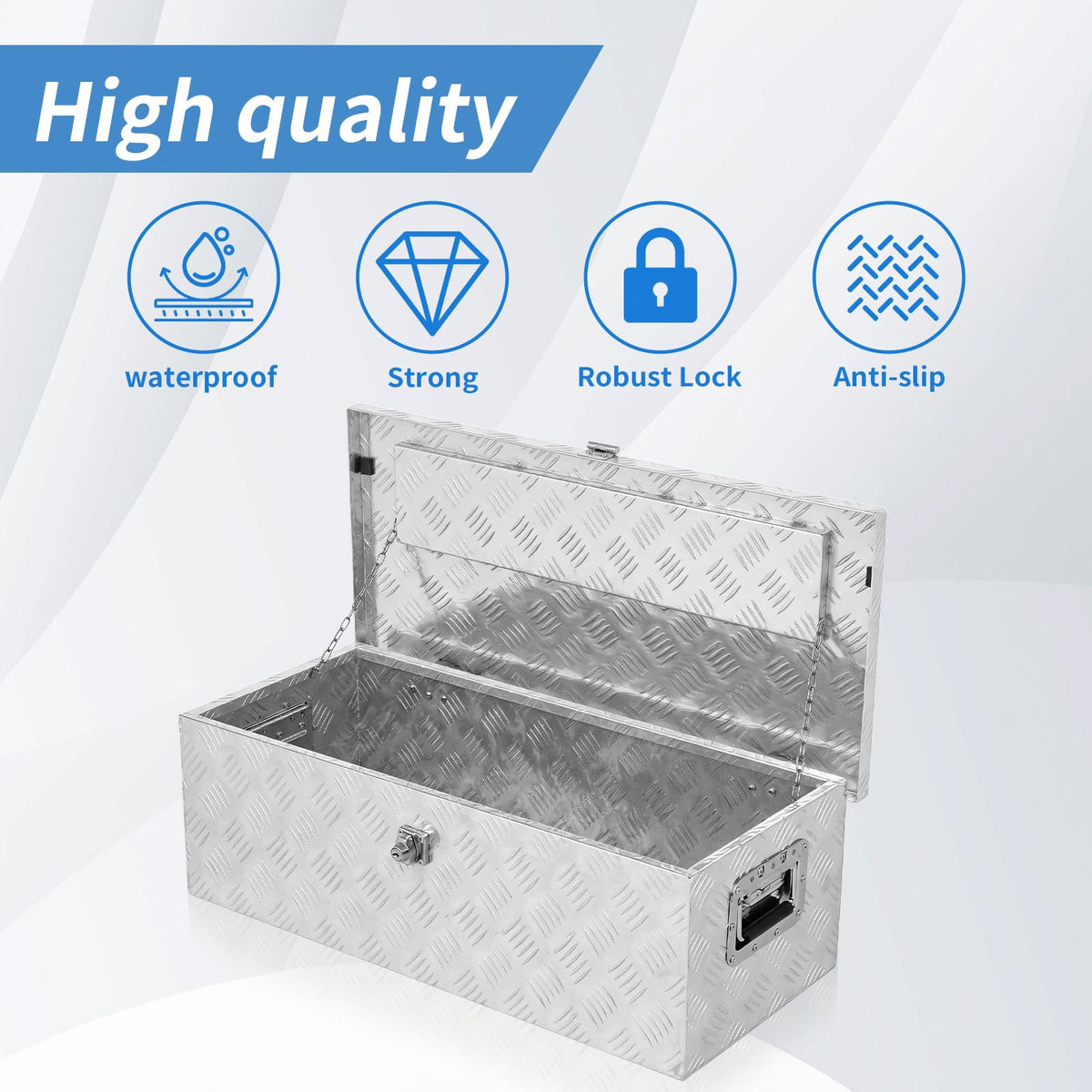30 x 14 x 10 inch Aluminum Truck Tool Box L666