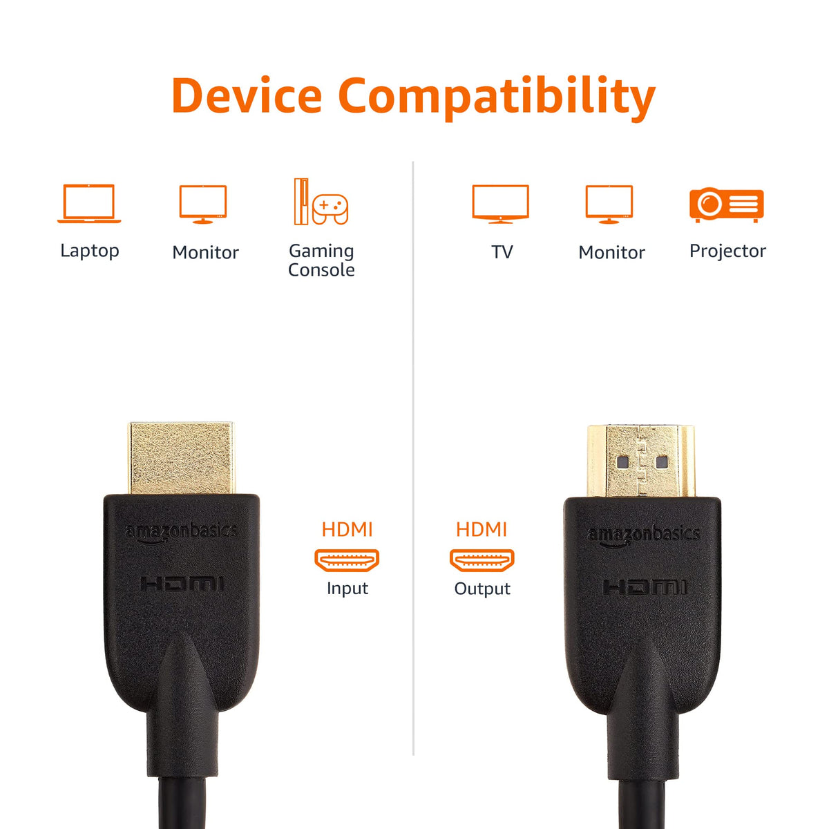 4K Ultra HD HDMI 2.0 Cable, 3 feet, Black U782