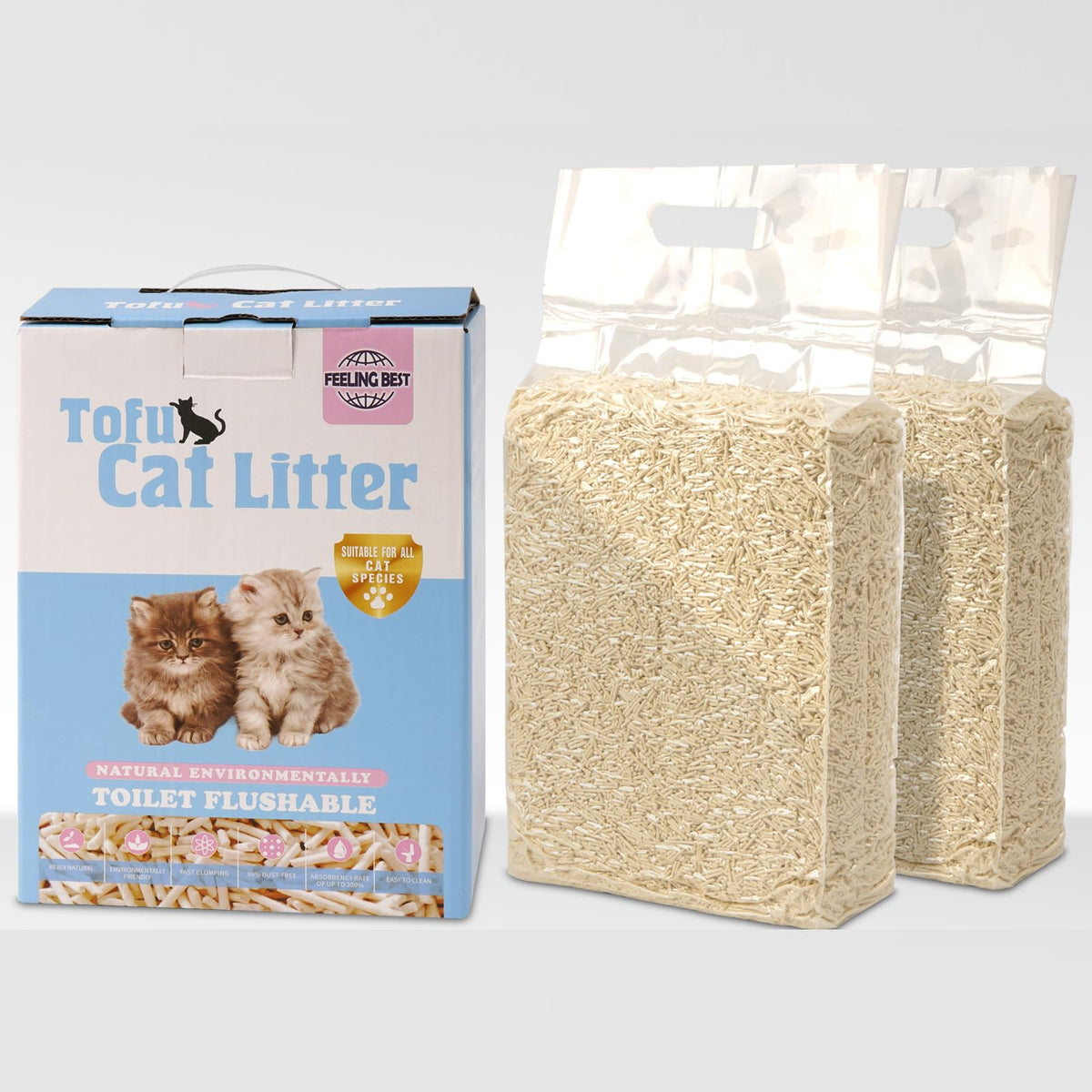 Tofu Cat Litter Fast Clumping Unscented 11.2lb C795911