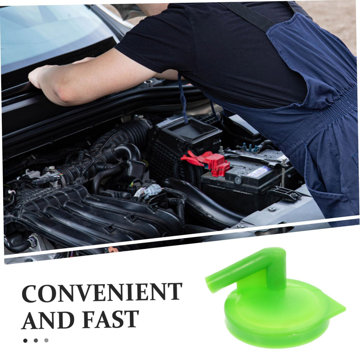 Coolant Reservoir Cap Replacement ABS Green N274