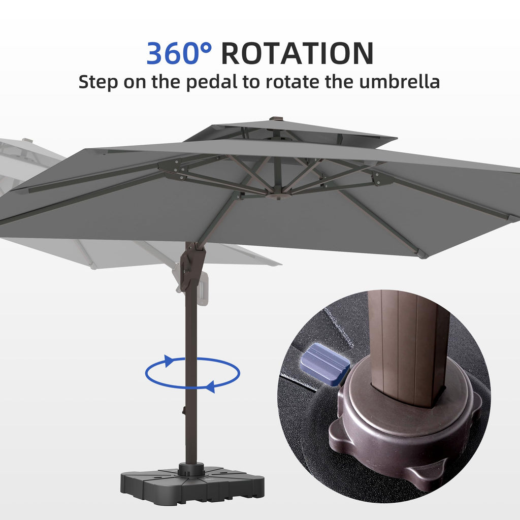 Cantilever Outdoor Patio Umbrella with Base A330501