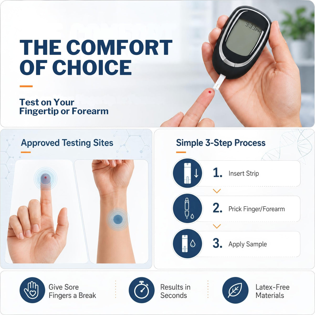 Blood Glucose Test Strips 100 Strips O892359