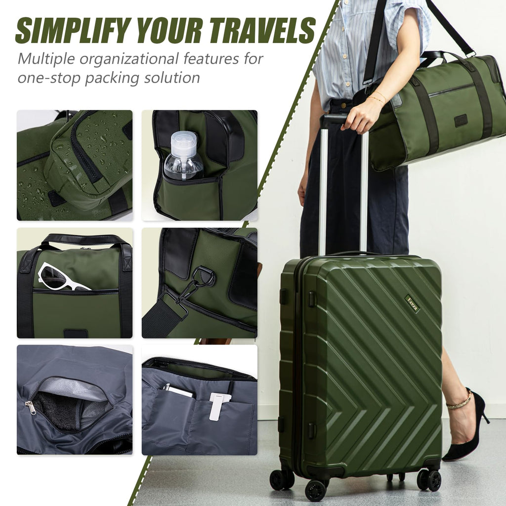 3 Piece White Carry On Luggage Set A504905