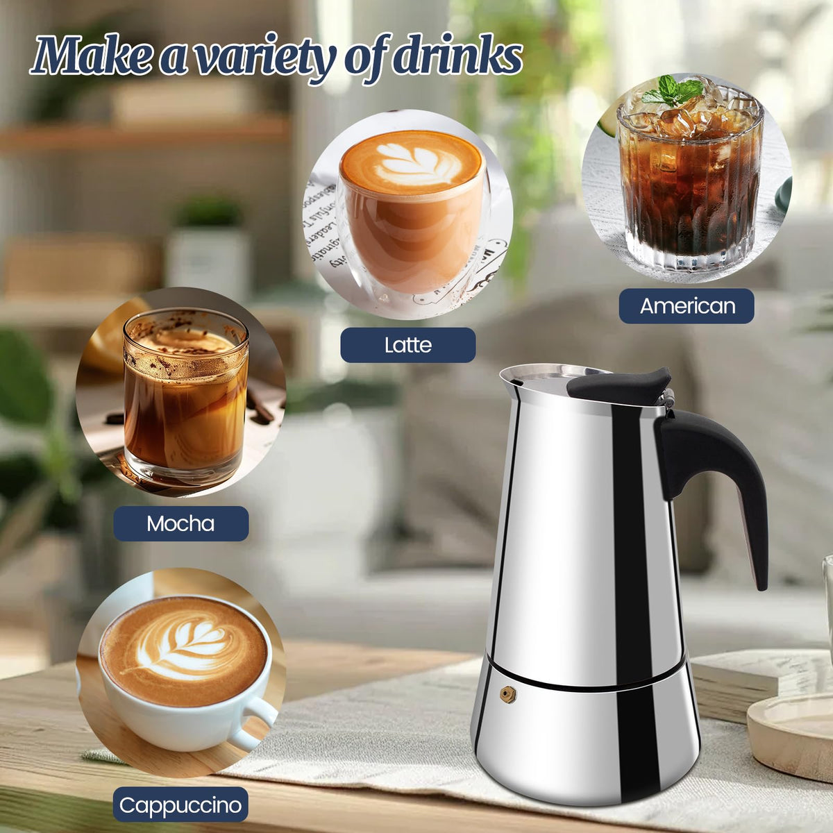 12 Cup Stainless Steel Moka Pot S4489