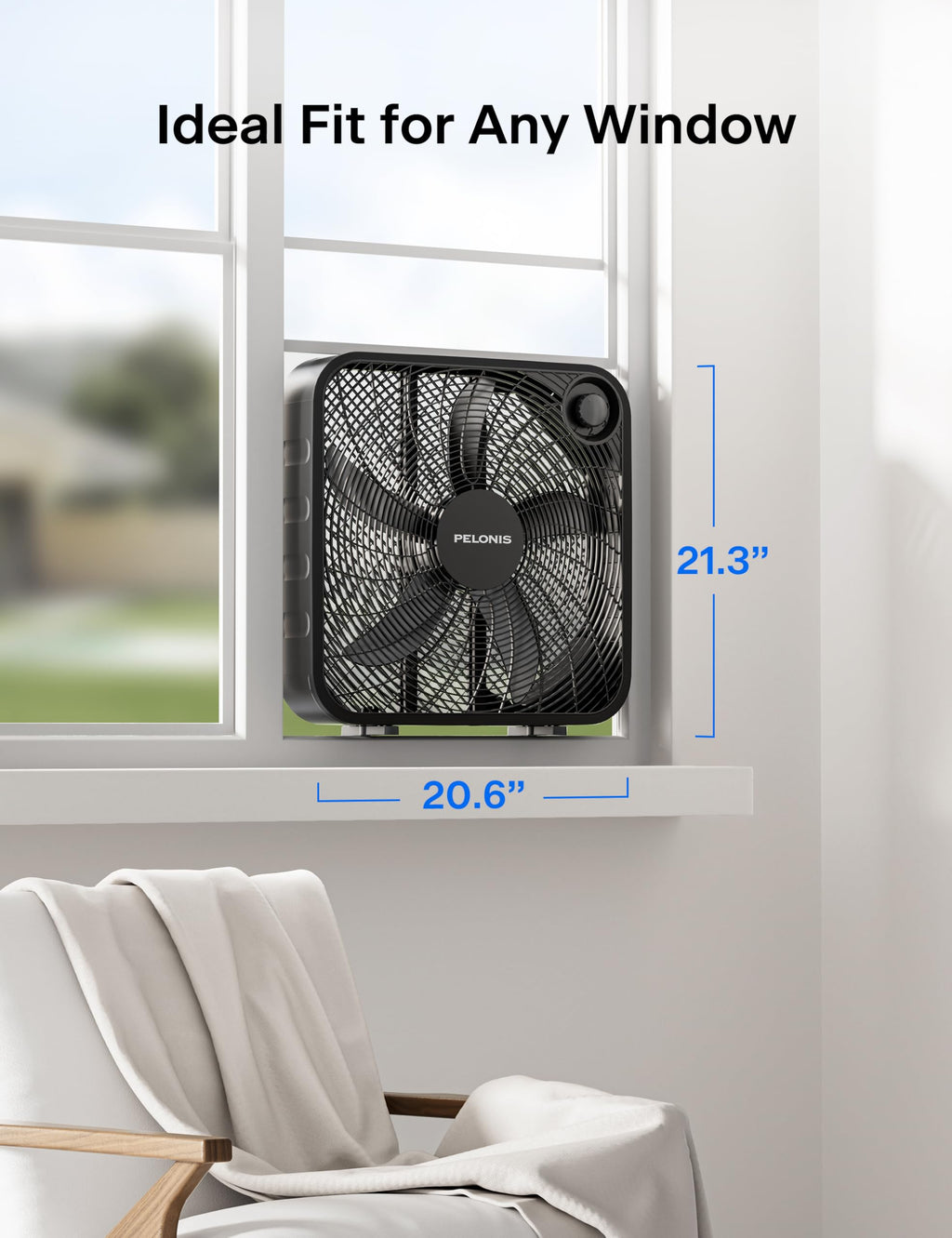 20 Inch 3 Speeds Box Fan P737706