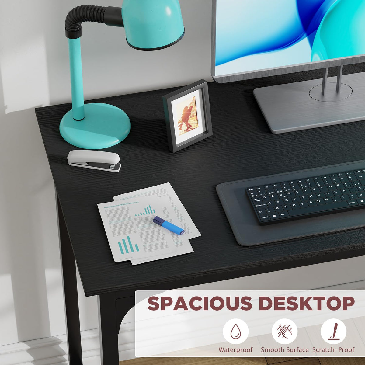 39 Inch Black Computer Desk M70288